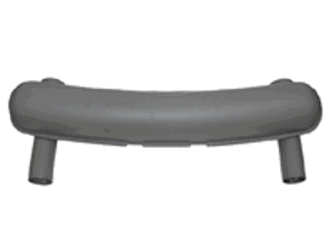 Terminale di Scarico / Silenziatore Scatola Posteriore Racing. Porsche 911 1965-73 2 IN / 2 OUT uscita 70mm - solo RACING - 92.212, 92212, 1620607000, 91111102500, 91111102505 - 92.212, 1620607000