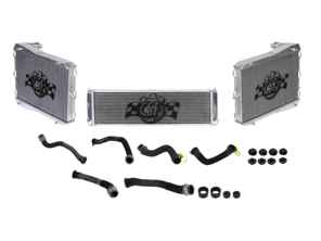 Radiateur en aluminium pour liquide de refroidissement et durites (lot de 3). Porsche 991 Turbo - 99110614101, 99610614201, 99110613801, 99110613802 - 7069, 7070, 7068