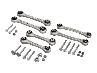 Bras de suspension arrière supérieurs (jeu de 6) et boulons. Porsche 991 / 992 Carrera / 992 Turbo - 9P1505237B, 99133106104, 9P1501529A, 9P1505397A