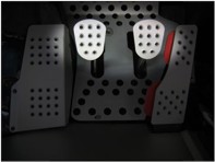 Rennline Aluminium Clutch/brake pedal 2 piece. Perforated. UNIVERSAL - P21, P4625