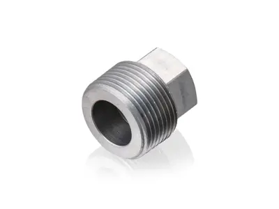 Bouchon fileté à tête hexagonale sans aimant – galvanisé argent. Porsche 356 - 51920115