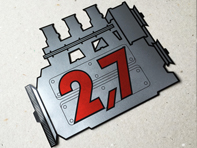 保时捷 911 后窗 2.7L 发动机贴纸 - 91170110200