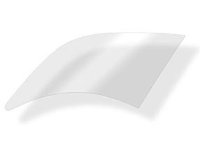 Lámina de virutas de piedra. Adhesivo de panel trasero de 1/4. Porsche 993 - 993559325043YK, 993559326043YK