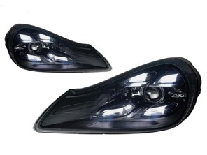 Phare Noir Led Upgrade 2023 style PDLS Porsche Cayenne 957 2007-2010 - 95563117540, 95563117640, 95563117310, 95563117410, 95563117510, 95563117610