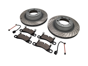 Paquete Pastillas y Discos de Freno TRASEROS Porsche 991 3.4L - 99135240100, 99135240200, 99135293904, 99135240100SEB, 99135240200SEB, 99160918300, 99135293904BRE, 90026904701, 9A700758500, 97035295900