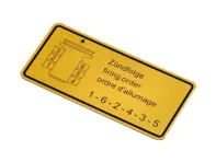 Adesivo Ordine di accensione. Porsche 911 1969-78 / 930 1975-77 / 914 - 90100650200 - 1601500806