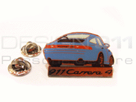 Pin Badge 'Porsche 911 Carrera 4' Blue