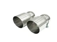 Fabspeed Deluxe Bolt-On Tips, Single Wall Brushed Stainless Steel. Porsche 981 Cayman GT4 - 98111136162 - FS.POR.981GT4.DLTBR