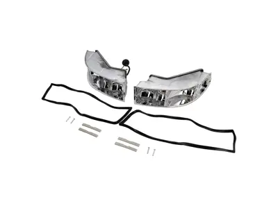Indicatori di direzione posteriori in METALLO, riflettori cromati, SET DI 2. Porsche 911 1968-83 - 90163194100, 90163194200