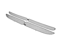 Set di griglie esterne in acciaio inossidabile per paraurti anteriore Porsche 996 Carrera Manual Cars - ZPR20903, ZPR20903B, ZPR20903, ZPR20903B