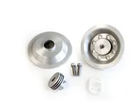 Rennline Aluminium-Schloss/Knauf-Set. GEBOHRT. Porsche 911 74-84