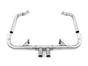 Milltek Sports Exhaust Rear Silencer Delete With Titanium Tailpipe Trims. Porsche 718 Boxster GTS / Cayman GTS - 982251052F, 982251052E, 982251052G, 982251052J, 982251051D, 982251051K, 982251051F, 982251051G, 982251051J, 982251051L, 982251052L - SSXPO137