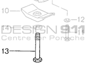 Arandela de tornillo de cabeza hexagonal del soporte del cojinete del soporte de la caja de cambios. Porsche 993 C4 / 993 C4S / 993 Turbo MANUAL - 90008307409