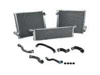 Radiateur en aluminium pour liquide de refroidissement et durites, lot de 3. Porsche 992.1 / 992.1 turbo - 992121251, 992121251A, 992121252, 992121252A, 992121253A, 992121253B, 992121253C - 7241, 7242, 7243