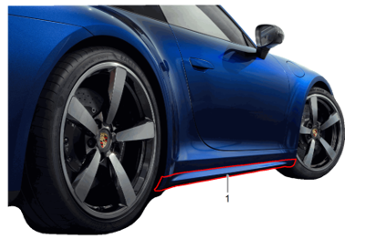 Soglie laterali SportDesign. Porsche 992 turbo/turbo S - 99204482101