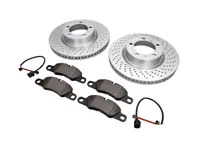 VORDERE Bremsbeläge und Bremsscheibenpaket. Porsche 981 Boxster S / Cayman S - 99735140101, 99735140201, 98135193904, 99160916500
