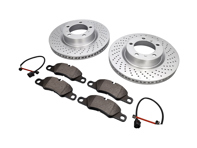 VORDERE Bremsbeläge und Bremsscheibenpaket. Porsche 981 Boxster S / Cayman S - 99735140101, 99735140201, 98135193904, 99160916500