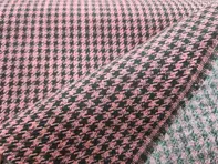 Pepita Porsche Houndstooth classic stof, Zwart/Wit