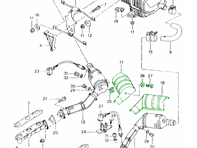 Auspuff-Kat-Hitzeschild-Set. Porsche-Boxster 986 - 99611342200, 99611342100, 99611342100, 99611342200, 99950743009, 90015100703, 99950741308