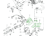 Uitlaat Cat hitteschild set. Porsche Boxster 986 - 99611342200, 99611342100, 99611342100, 99611342200, 99950743009, 90015100703, 99950741308