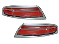 后部指示灯单元，全 LED 带银色边框 + LED 顺序转向灯，适用于保时捷 996 - 99663148500, 99763148600, 99663148602, 99663148502, 99663143301, 99663143401, 99663143303, 99663143403 - DP122-CRSL