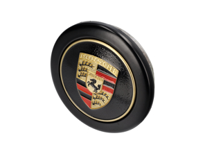 Tapacubos 'Fuchs' Negro con escudo dorado Para Coche Porsche