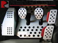 Set di pedali Rennline REV2 4 pezzi Impugnatura in gomma. Porsche 911 / 912 / 914 / 930 COUPE Manuale - A12.2P6051, A122P6051