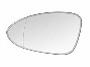 Door mirror glass (Aspherical), Dimmable, Left for LHD. Porsche 971 Panamera / 976 Panamera - 971857521D