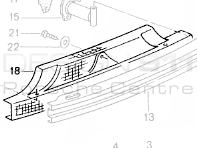 Auspuff-Hitzeschild der hinteren Stoßstange. Porsche Boxster 986 1997-02 - 98650547500