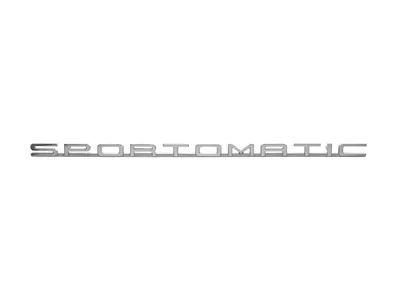 Stemma 'SPORTOMATIC' per cofano motore, argento. Porsche 911 1969-70 - 90155930901