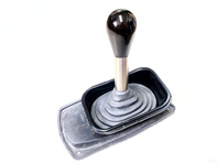 Pomo de la palanca de cambios (lágrima) y fuelle de ébano. Porsche 964 / 993 - 99342407502, 99342407501, 993424075028YR, 96442407505