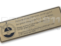 Sticker Engine Timing. Porsche 911 T - 90100650900