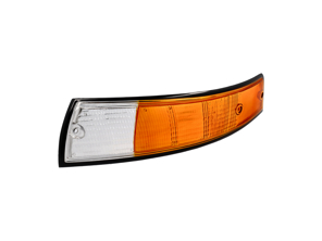 Lentille de clignotant Avant, avec jante NOIRE. Porsche 911 1967-74 - 91163194300, 91163194400 - P14964S, P14964D, 1695450770, 1695450780