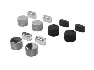 Knob kit Singer style for climate control. Porsche 964 - 94465320500, 9446532050001C, 94465320800, 9446532080001C, 9646591460001C - TK Z 57-61, TK Z 57-60, TK Z 57-59