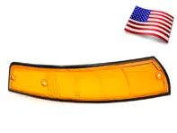 Blinkerglas vorne, mit SCHWARZEM Rand. Porsche 911 1972-73 USA - 91163194700, 91163194800, 14962, 14962/D, 149612/S