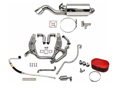 Sortie d'échappement ovale unique, pack Performance Sport. Porsche 911 Turbo 1975-1989 - 93011103806, 93021103301, 93021103304