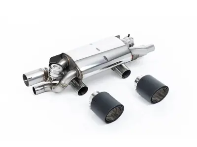 Milltek Sportauspuff-Endschalldämpfer (PSE) mit GT-115 Carbon-Endstücken. Porsche 991.2 3.0LT / S / GTS 2015-19 - 9P1251053A, 9P1251053C, 9P1251053B, 9P1251053D - SSXPO202