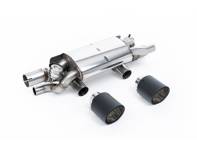 Milltek 运动型排气后消音器（PSE），带 GT-115 碳纤维尾嘴。适用于 2015-19 款保时捷 991.2 3.0LT / S / GTS - 9P1251053A, 9P1251053C, 9P1251053B, 9P1251053D - SSXPO202