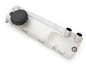 Luft-/Ölabscheider Silberne Abdeckung, Zyl. 5-8 Porsche 957 Cayenne Turbo - 94810723652, 94810723552