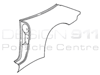 Rear 1/4 Panel Turbo. Porsche 993 Turbo / C2S / C4S - 99350390102GRV, 99350390202GRV
