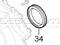 Rear main oil seal. Porsche 957/958 Cayenne / 970 Panamera - 95510105300