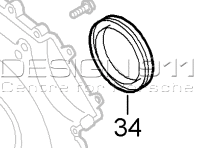 Rear main oil seal. Porsche 957/958 Cayenne / 970 Panamera - 95510105300