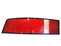 Knipperlichtglas achterzijde rood met zwarte rand. Porsche 911 - 91163190000R, 91163190001R, 91163195100, 91163195200 - 14867D, 14867S