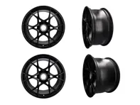 20' 718 GT4 RS Forged Aluminum Wheelset - Silk-Gloss Black - in Excellent, Like-New Condition. Porsche 718 (982) Boxster Spyder RS / Cayman GT4 RS 2019>> - 98204460305, 9GT601025DJE1, 9GT601025EJE1