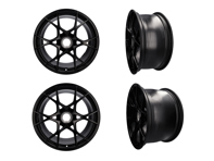 20' 718 GT4 RS Forged Aluminum Wheelset - Silk-Gloss Black - in Excellent, Like-New Condition. Porsche 718 (982) Boxster Spyder RS / Cayman GT4 RS 2019>> - 98204460305, 9GT601025DJE1, 9GT601025EJE1