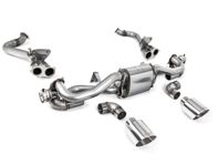 Milltek sportuitlaat met GPF-bypass en gepolijste sierlijsten. Porsche 718 Cayman GT4 / Boxster GTS 4.0L - 982254351B, 982254351L, 982254351AA, 982254351P, 982254351R, 982254350B, 982254350L, 982254350AA, 982254350P, 982254350R, 982251053F, 982251053H, 982251053K, 982251053E - SSXPO151