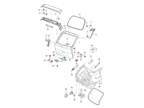 后盖锁执行器。保时捷 955 / 957 Cayenne - 95551276100, 95551276101