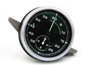Stopwatch instrument cluster, Matt Black / Galvano Silver. Porsche 981 Boxster / 981C Cayman - 98164130200, 98164130200DAP