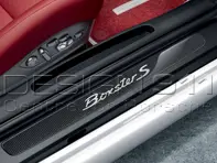 Garnitures de bas de caisse en carbone avec logo. Porsche 981 Boxster / Bas de caisse en Carbone avec Logo, Lumineux. Porsche 981 Boxster / 718 (982) Boxster - 98104480020, 98104480021