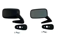 Door Mirror Kit Black. SMALL. Porsche 911 1970-73 - 91173101300, 91173101306, 91173101406, 91173101308, 91173101408 - MRS11.1.101 Black, MRS11.1.100 Black